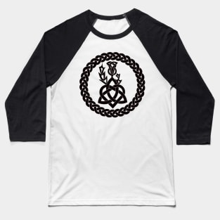 Celtic knotwork with heart and thistle Baseball T-Shirt